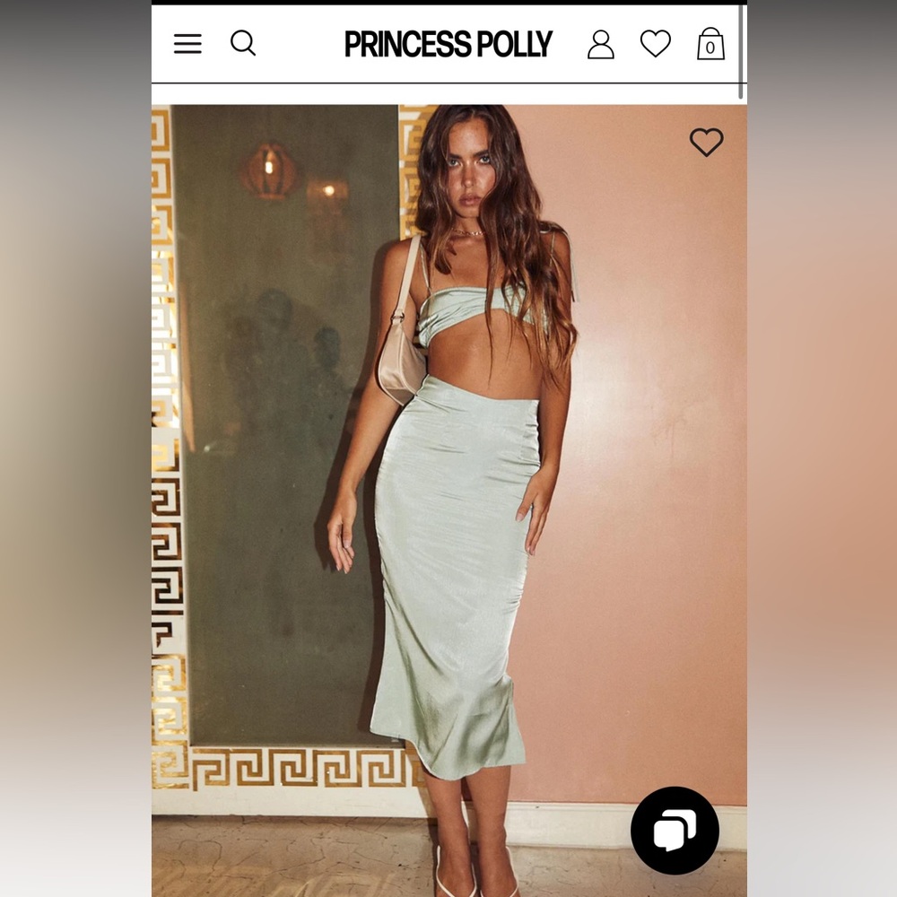 Princess Polly Ava Midi Skirt in green